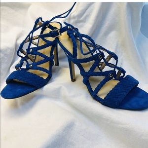 New blue Ivanka Trump leather sandals